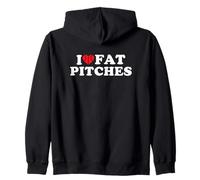 I Love Fat Pitches Funny Baseball Humor Hitter Quote Sweat à Capuche