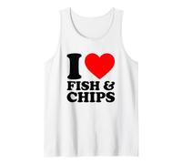 I Love Fish and Chips, I Heart Fish and Chips Débardeur
