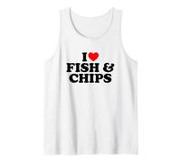 I Love Fish and Chips, I Heart Fish and Chips Débardeur