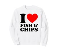 I Love Fish and Chips, I Heart Fish and Chips Sweatshirt