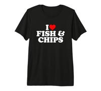 I Love Fish and Chips, I Heart Fish and Chips T-Shirt Haut de Gamme