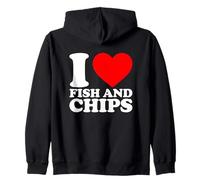 I Love Fish and Chips Sweat à Capuche