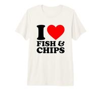 I Love Fish and Chips T-Shirt Haut de Gamme