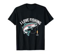 I Love Fishing Attrape Truite Arc-en-ciel Amusant T-Shirt