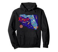 I Love Florida T Shirt, Cute Colorful Florida Graphic Map Sweat à Capuche