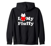 I Love Fluffy Cat Owner Amoureux des Chatons Sweat à Capuche