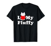 I Love Fluffy Cat Owner Amoureux des Chatons T-Shirt