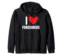 I Love Foreigners Immigrants Human Rights Diverse Xénophobie Sweat à Capuche