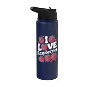 I Love Framboises Cute Fruit Passion Stainless Steel Insulated Water Bottle