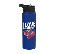 I Love Framboises Fresh Berry Passion Stainless Steel Insulated Water Bottle