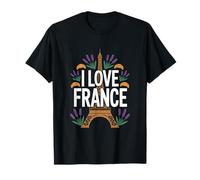 I Love France Tour Eiffel Lavande T-Shirt
