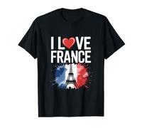 I Love France Tour Eiffel Paris T-Shirt Graphique avec Valeur