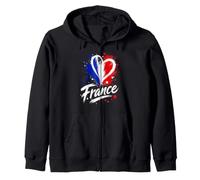 I Love France Vacation Voyage Mignon Coeur Drapeau Touristique Sweat à Capuche