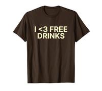 I Love Free Drinks 2000s Y2k Aesthetic Iconic Slogan Funny T-Shirt