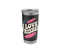 I Love Frisbee Rétro Throwback Fun Gobelet isotherme en acier inoxydable double paroi