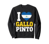 I Love Gallo Pinto Cœur Drapeau du Nicaragua Sweatshirt