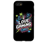 I Love Gaming Joystick rétro Pixel Art Coque pour iPhone SE (2020) / 7/8