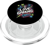 I Love Gaming Joystick rétro Pixel Art PopSockets PopGrip pour MagSafe