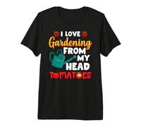 I Love Gardening from My Head Tomates Funny Gardening T-Shirt Haut de Gamme