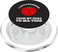 I Love Gardening from My Head Tomatoes Kawaii Gardener PopSockets PopGrip pour MagSafe
