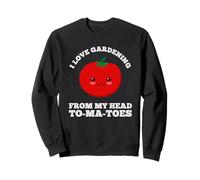 I Love Gardening from My Head Tomatoes Kawaii Gardener Sweatshirt