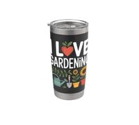 I Love Gardening Passion Planter des fleurs Gobelet isotherme en acier inoxydable double paroi