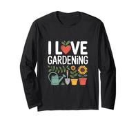 I Love Gardening Passion Planter des fleurs Manche Longue
