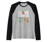 I Love Gardening Passion Planter des fleurs Manche Raglan