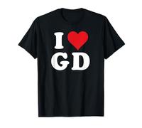 I Love GD Initials I Heart G.D. Prénom G D T-Shirt