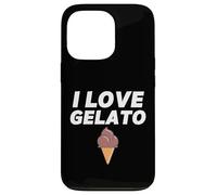 I Love Gelato Cône de Glace au Chocolat Coque pour iPhone 13 Pro