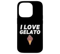 I Love Gelato Cône de Glace au Chocolat Coque pour iPhone 14 Pro