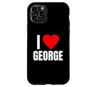 I Love George Nom personnalisé pour Homme BFF Heart Jorge Boys Coque pour iPhone 11 Pro