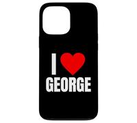 I Love George Nom personnalisé pour Homme BFF Heart Jorge Boys Coque pour iPhone 13 Pro Max