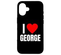 I Love George Nom personnalisé pour Homme BFF Heart Jorge Boys Coque pour iPhone 16