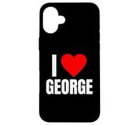 I Love George Nom personnalisé pour Homme BFF Heart Jorge Boys Coque pour iPhone 16 Plus