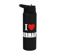 I Love Germany Deutschland Sunshine German Summer Holidays Stainless Steel Insulated Water Bottle
