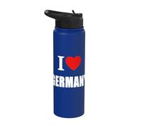 I Love Germany Deutschland Sunshine German Summer Holidays Stainless Steel Insulated Water Bottle