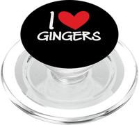 I Love Gingers Heart Rousse Brunes Blondes Fille Cheveux Roux PopSockets PopGrip pour MagSafe