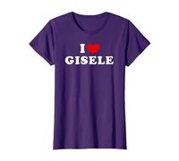 I Love Gisele, J'aime Gisele T-Shirt, Femme, Violet, 3XL