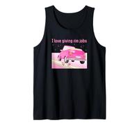 I Love Giving Rim Jobs Jeu de Mots Humoristique et inapproprié pour Adulte Débardeur