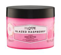 I Love Glazed Raspberry Scented Body Butter, Packed With Shea Butter & Coconut Oil to Regenerate & Nourish the Skin, 85% Naturally Derived Ingredients, Vegan-Friendly - 300ml