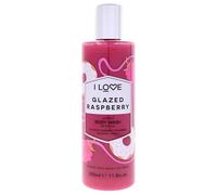 I Love Glazed Raspberry Scented Body Wash, Rich & Creamy Foam Which Contains Natural Fruit Extracts, Includes Pro Vitamin B5 For Moisturised & Silky Smooth Skin, Cruelty-Free & Vegan-Friendly - 360ml