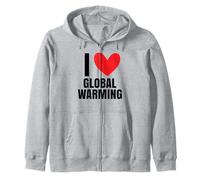 I Love Global Warming Climate Change Ecologiste Vert Sweat à Capuche