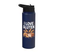 I Love Gluten Blé Pain Croissants Stainless Steel Insulated Water Bottle