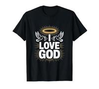 I Love God Faith Expression Religieuse T-Shirt Graphique avec Valeur