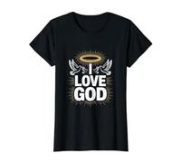 I Love God Faith Expression Religieuse T-Shirt Graphique avec Valeur