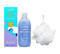 I LOVE Good Nights Sleep Bathtime Treats Bath and Shower Gel Body Wash and Body Exfoliator Scrub for Smooth Skin Calming Lavender Scent
