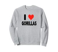 I Love Gorillas - Heart Mountain Gorilla Zoo Animal Ape Sweatshirt