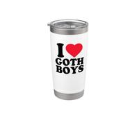 I Love Goth Boys Alt Esthétique Gobelet isotherme en acier inoxydable double paroi