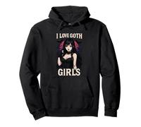 I Love Goth Girls - Homme Gothique Anime Goth Lover Sweat à Capuche